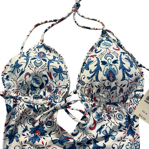 Abercrombie & Fitch one piece floral printed swimsuit with open back size M NWT - Picture 4 of 14